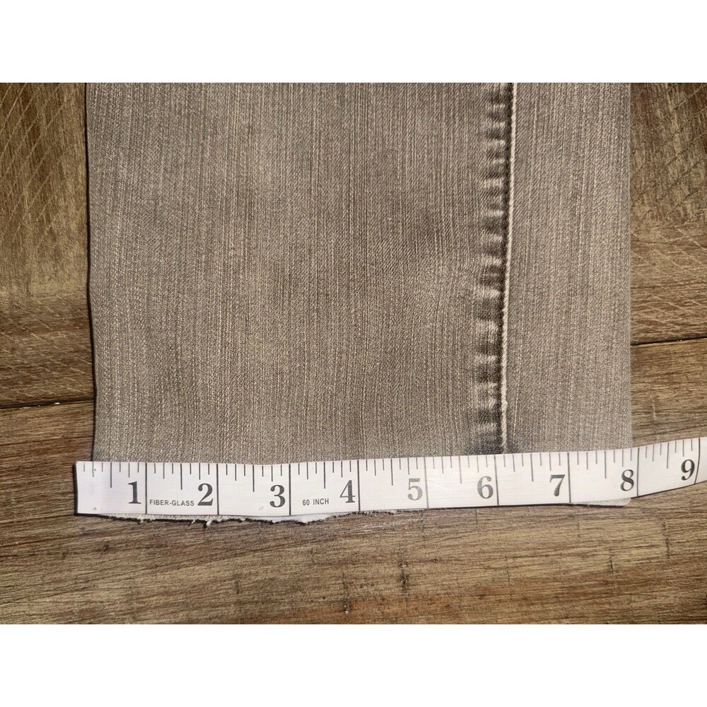 Chico’s Platinum Denim Grayish Brown Distressed Mid Rise Jeans Size Large (2.5) - Picture 8 of 13